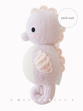 Cuddle + Kind baby seahorse in lilac. Sold out online NWOT